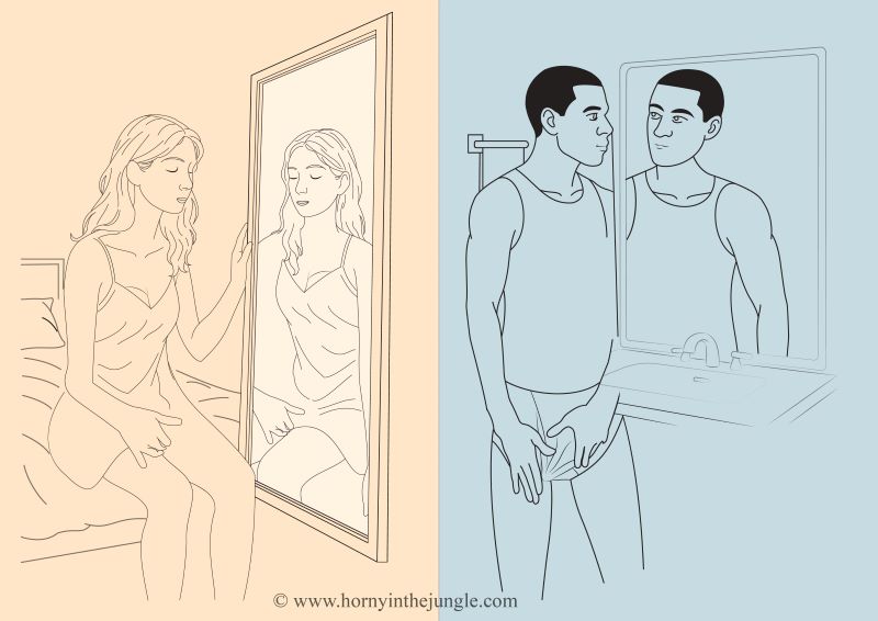 Mirror Masturbation